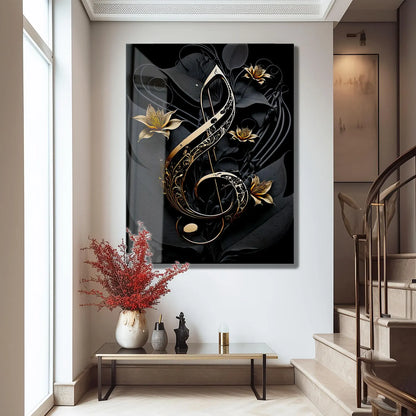La Clef de Sol Tableau en Verre Trempé