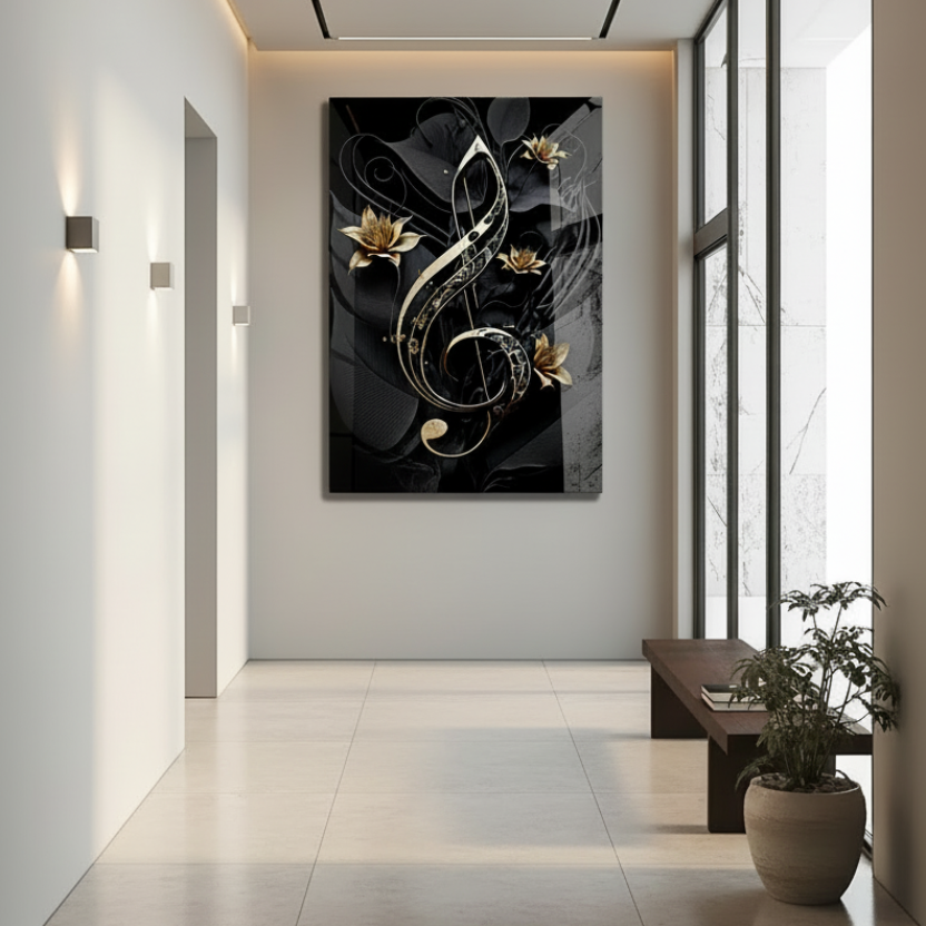 La Chiave Sol Quadro in Vetro Temperato