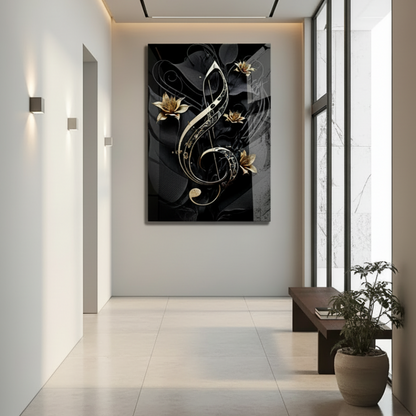 La Clef de Sol Tableau en Verre Trempé