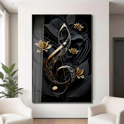 La Clef de Sol Tableau en Verre Trempé