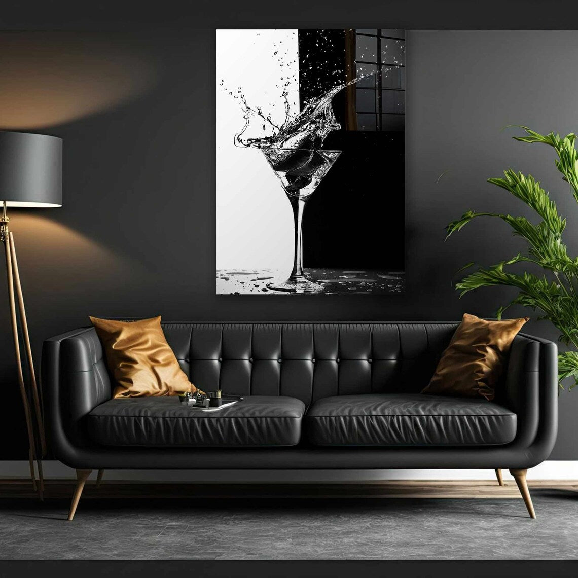 Cocktail Martini Tableau en Verre Trempé