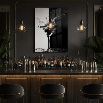 Cocktail Martini Quadro in Vetro Temperato