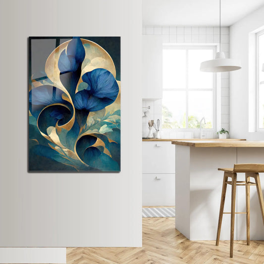 Elegante Florale Quadro in Vetro Temperato
