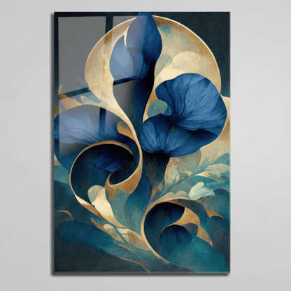 Elegante Florale Quadro in Vetro Temperato