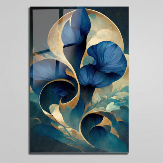 Elegante Florale Quadro in Vetro Temperato