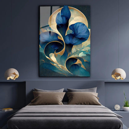Elegante Florale Quadro in Vetro Temperato