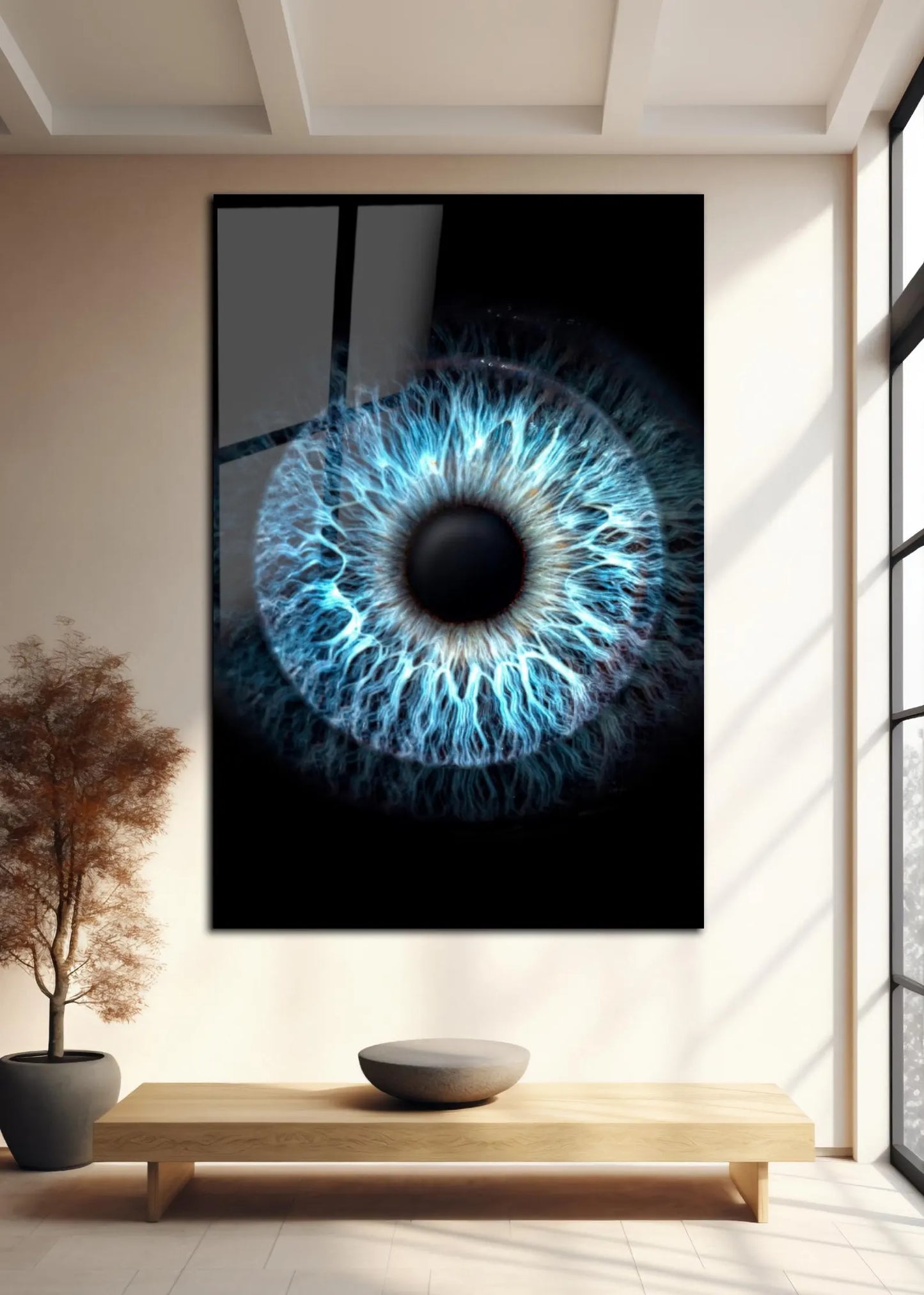 Occhio Blu Quadro in Vetro Temperato