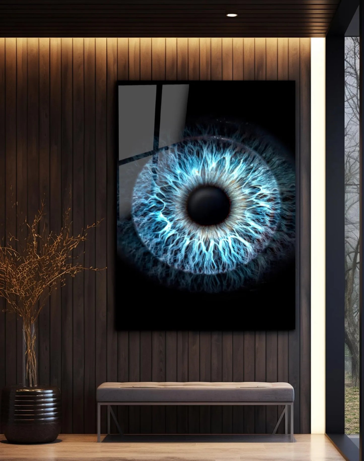 Occhio Blu Quadro in Vetro Temperato