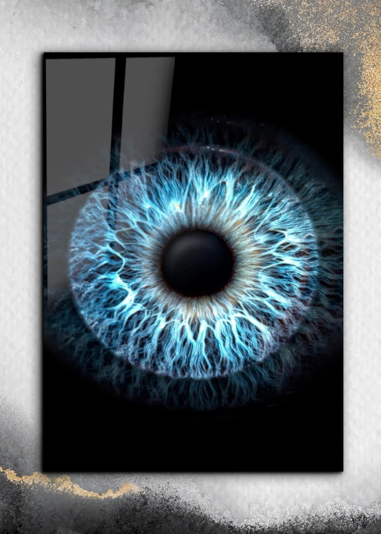 Occhio Blu Quadro in Vetro Temperato