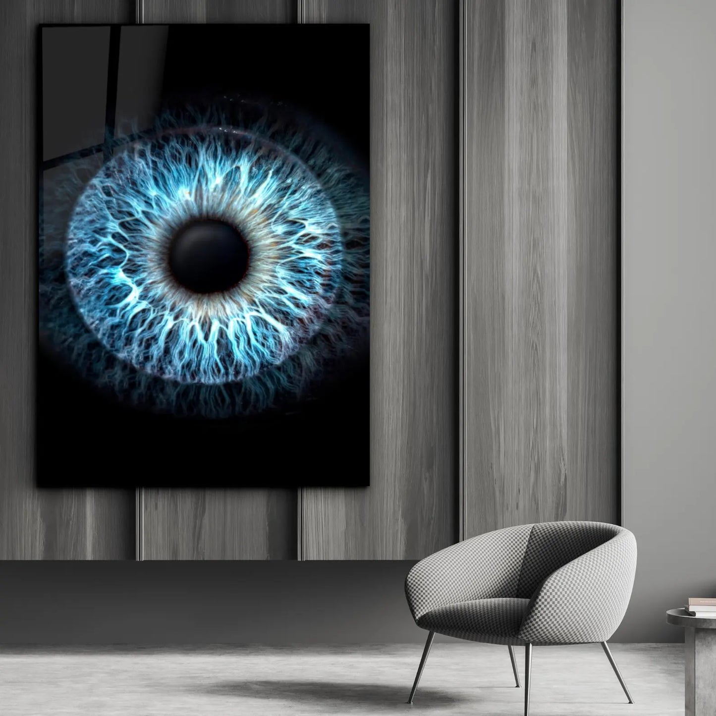 Occhio Blu Quadro in Vetro Temperato