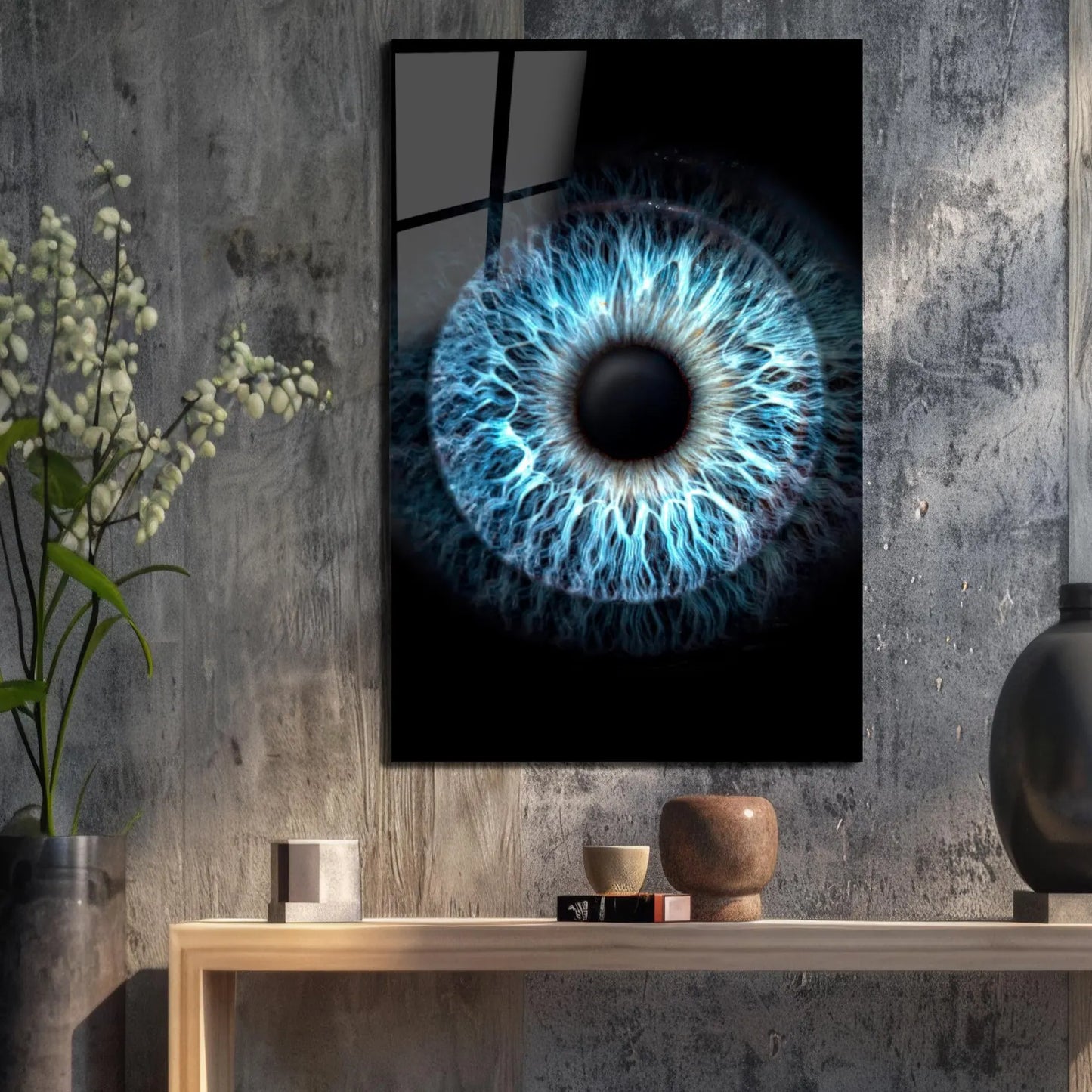 Occhio Blu Quadro in Vetro Temperato