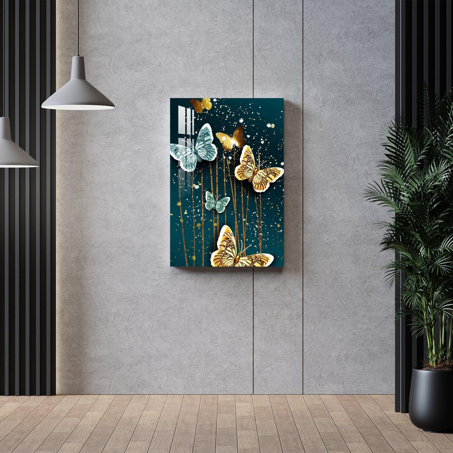 Butterflies Glass Wall Art