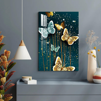 Butterflies Glass Wall Art