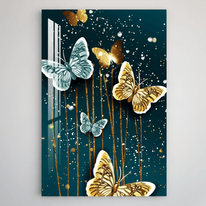 Butterflies Glass Wall Art