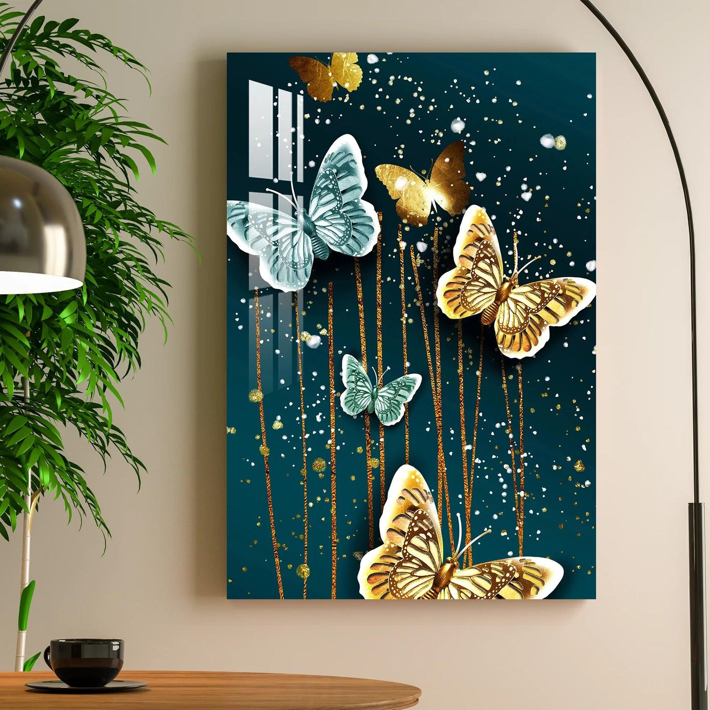 Butterflies Glass Wall Art