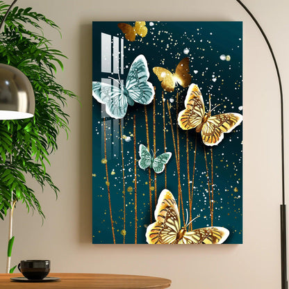 Butterflies Glass Wall Art