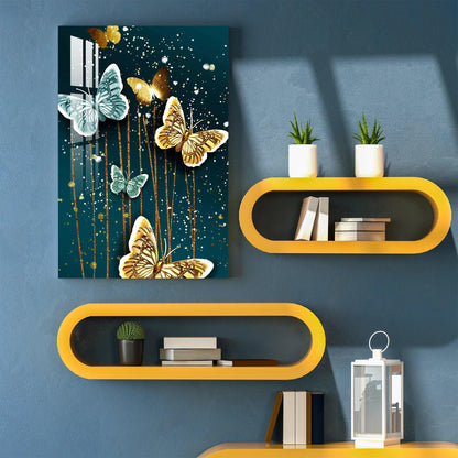 Butterflies Glass Wall Art