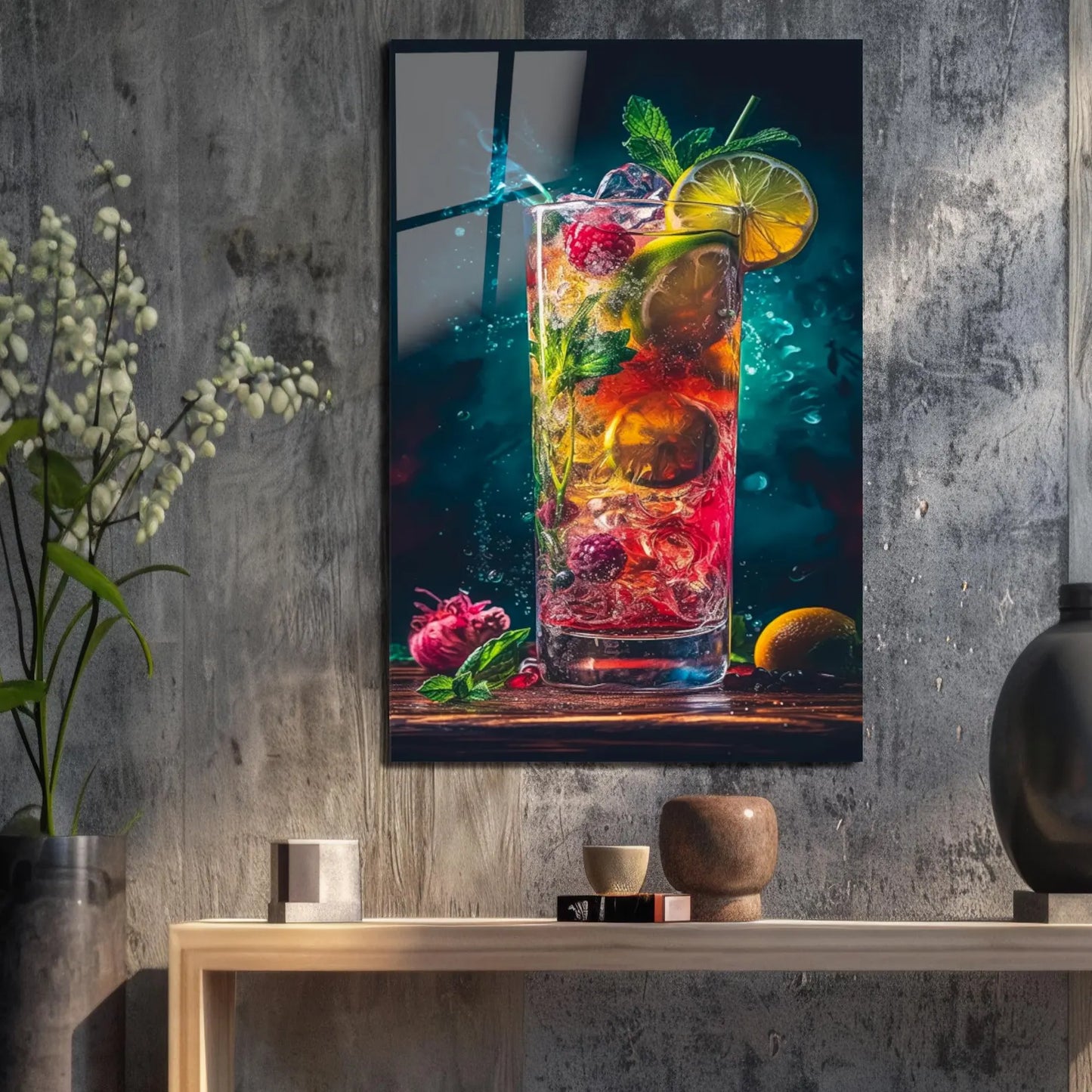 Fruit Cocktail Glass Wall Art