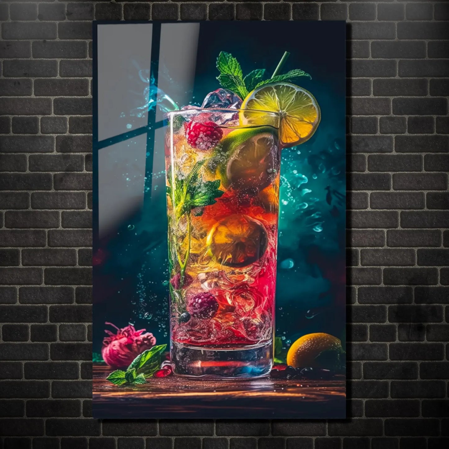 Fruit Cocktail Glass Wall Art