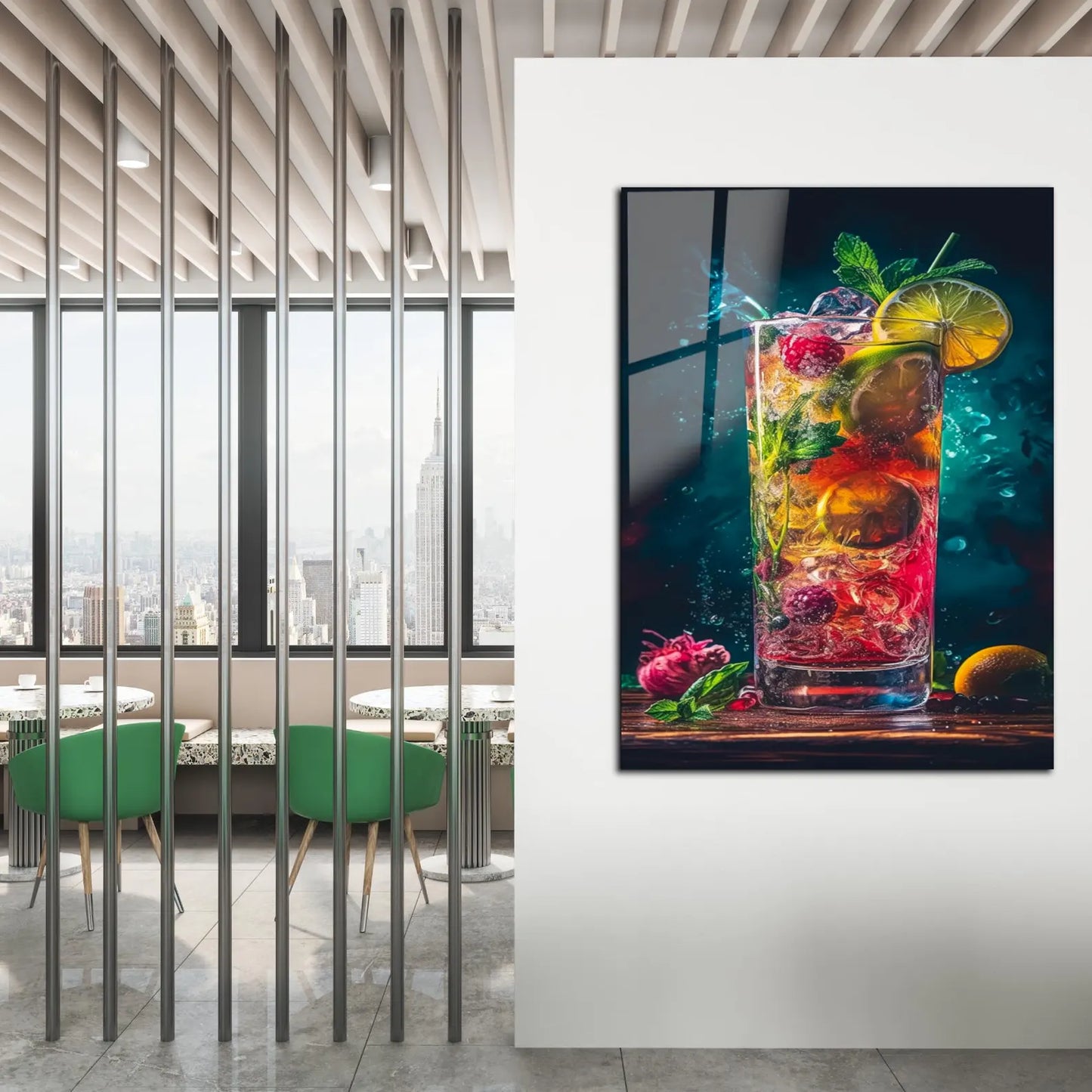 Fruit Cocktail Glass Wall Art