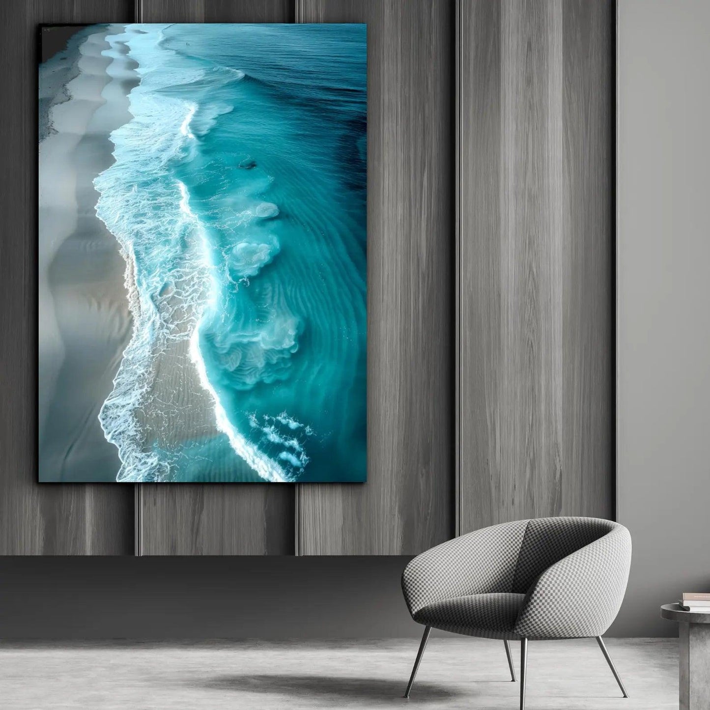 Onda Oceanica Quadro in Vetro Temperato