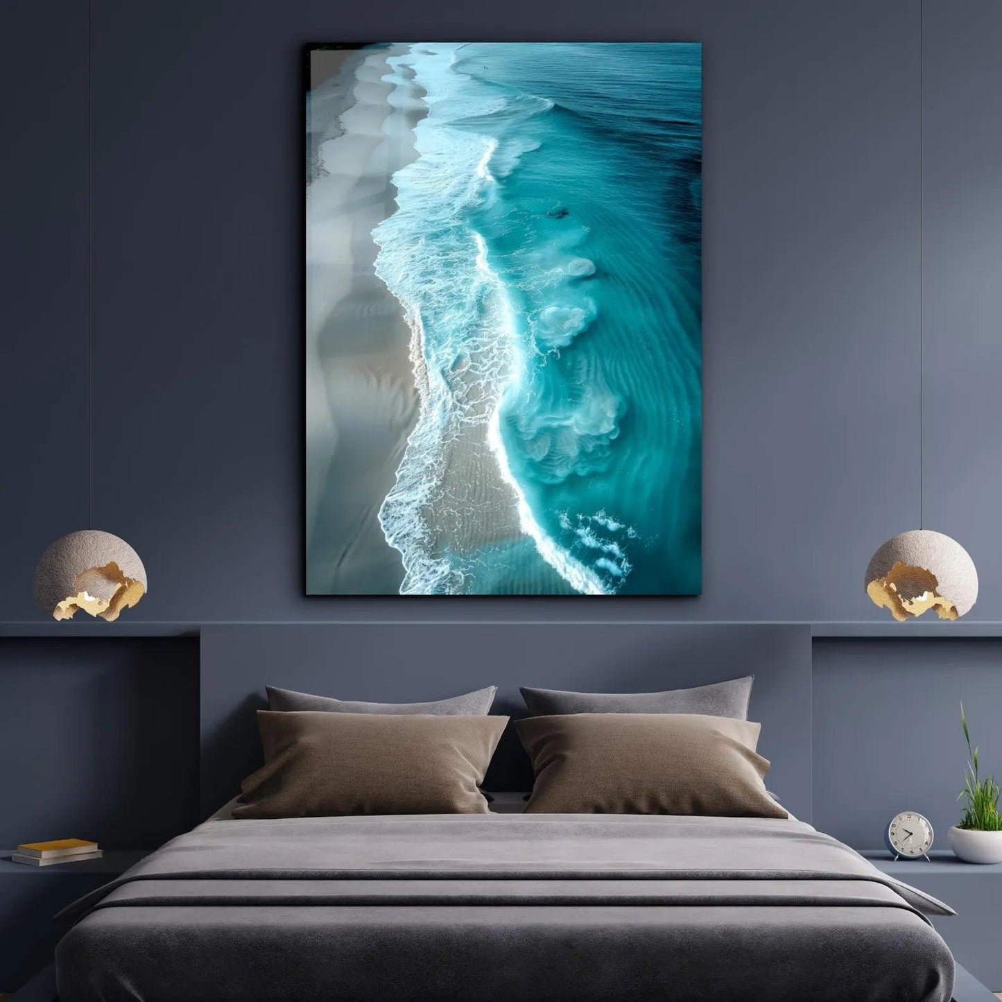 Onda Oceanica Quadro in Vetro Temperato