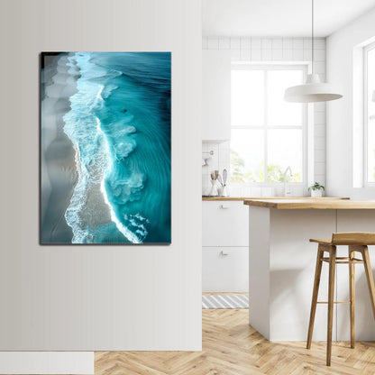 Onda Oceanica Quadro in Vetro Temperato