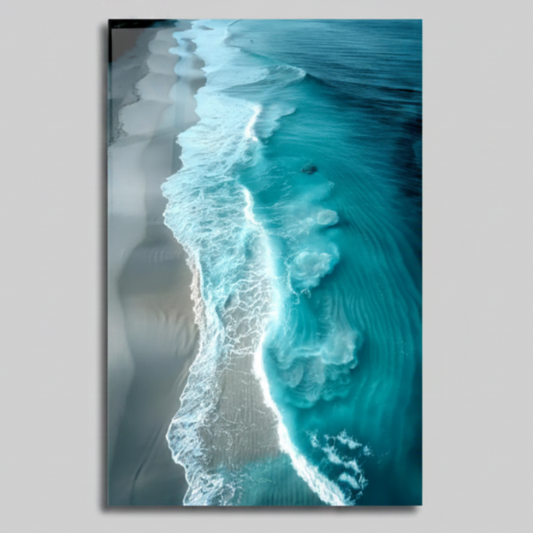 Vague d'océan Tableau en Verre Trempé