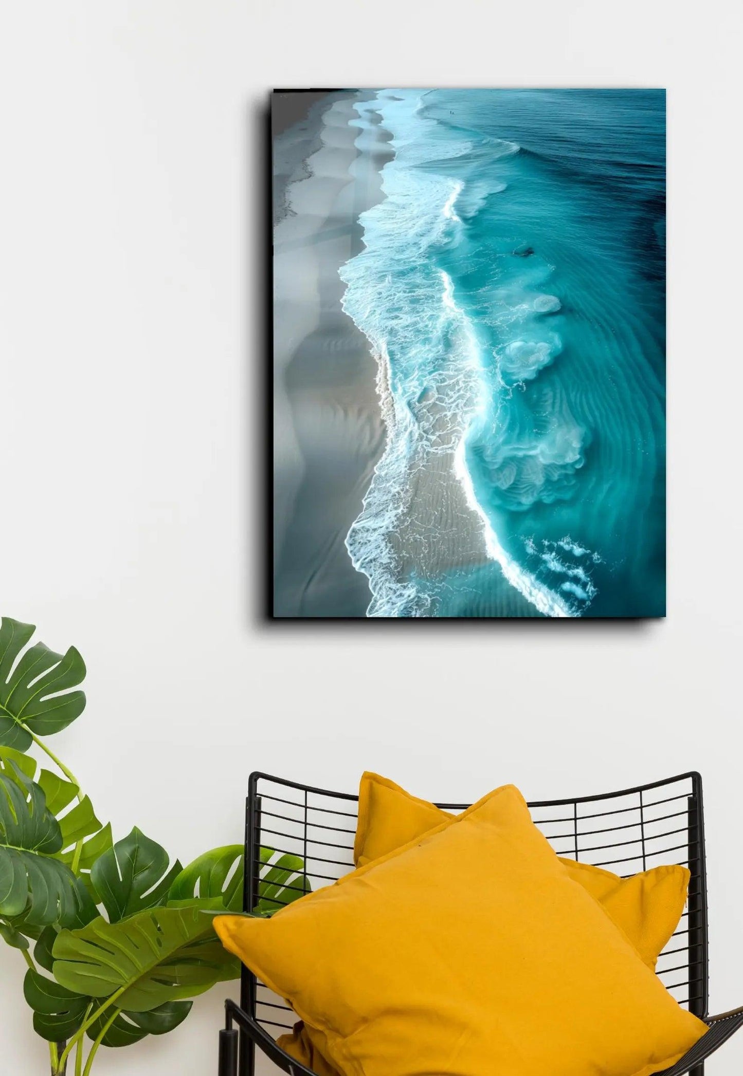 Onda Oceanica Quadro in Vetro Temperato
