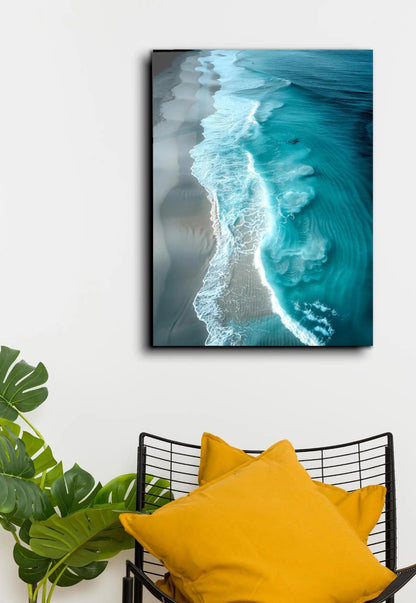 Onda Oceanica Quadro in Vetro Temperato