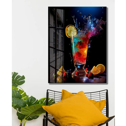 Cocktail di Frutta Quadro in Vetro Temperato