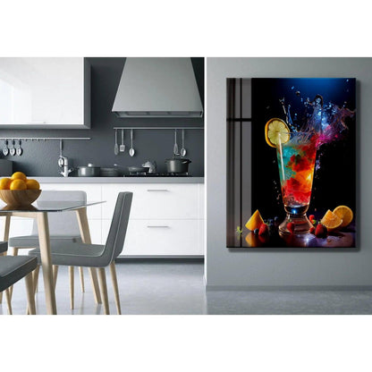 Cocktail di Frutta Quadro in Vetro Temperato