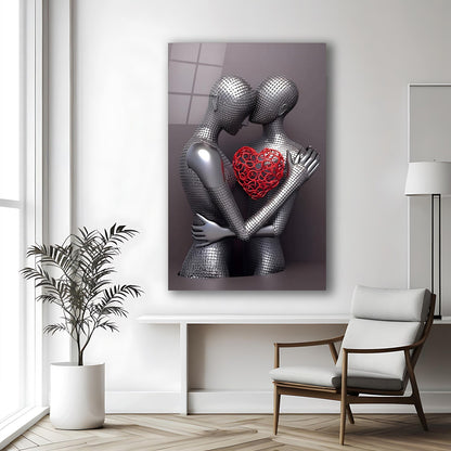 Coppia Romantica Quadro in Vetro Temperato