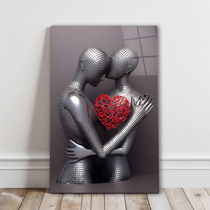 Coppia Romantica Quadro in Vetro Temperato