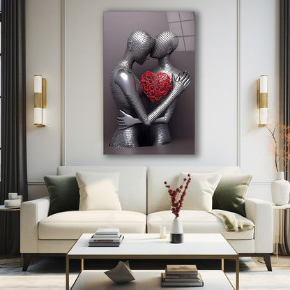 Coppia Romantica Quadro in Vetro Temperato