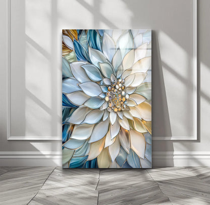 Margherita Perlata Quadro in Vetro Temperato