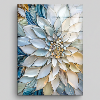 Margherita Perlata Quadro in Vetro Temperato