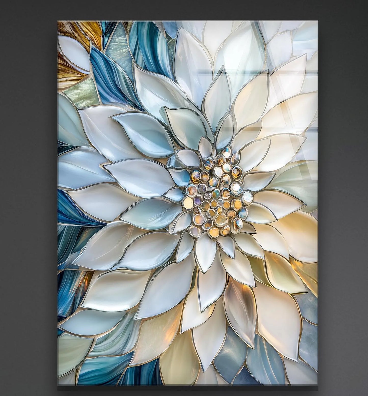 Margherita Perlata Quadro in Vetro Temperato