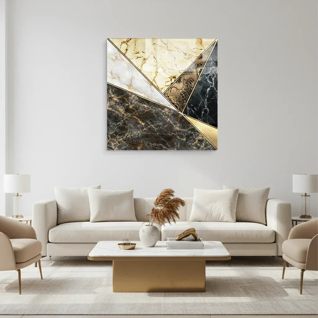 Marble Glass Wall Art - LUXARTDECO