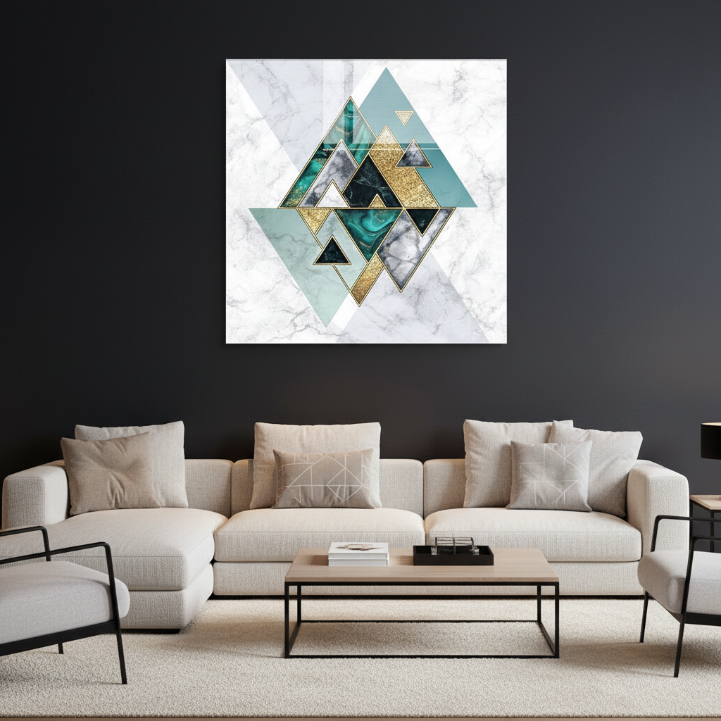 Décoration murale en verre citron