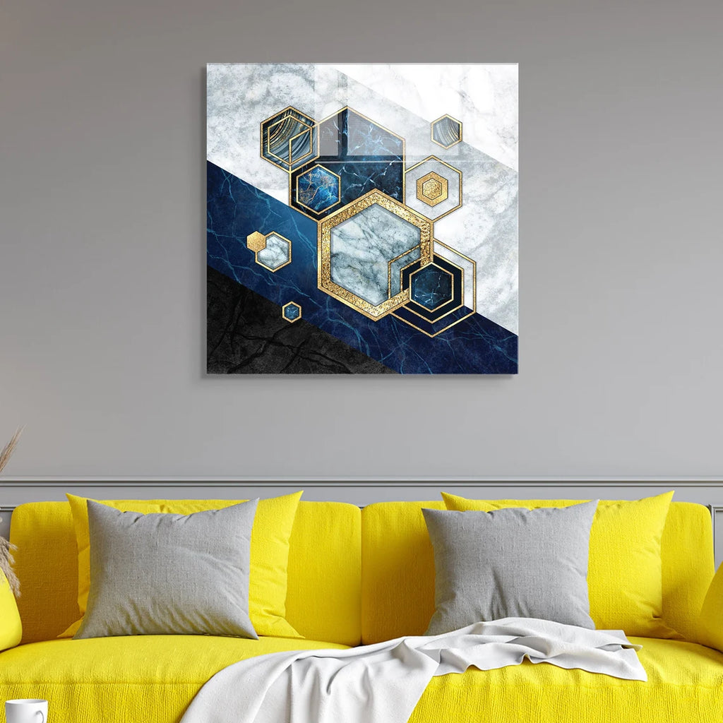 Décoration murale en verre citron