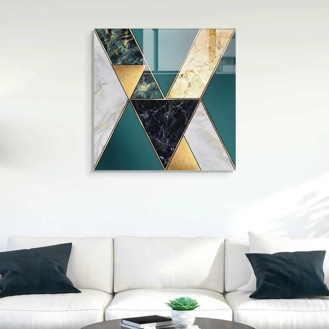 Décoration murale en verre citron