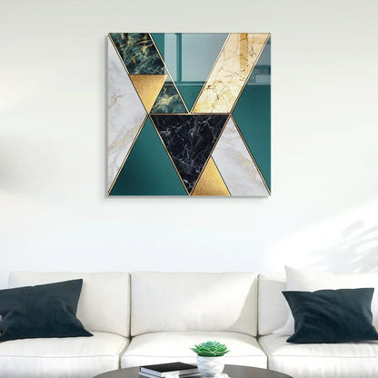 Abstract Marble Glass Wall Art - LUXARTDECO