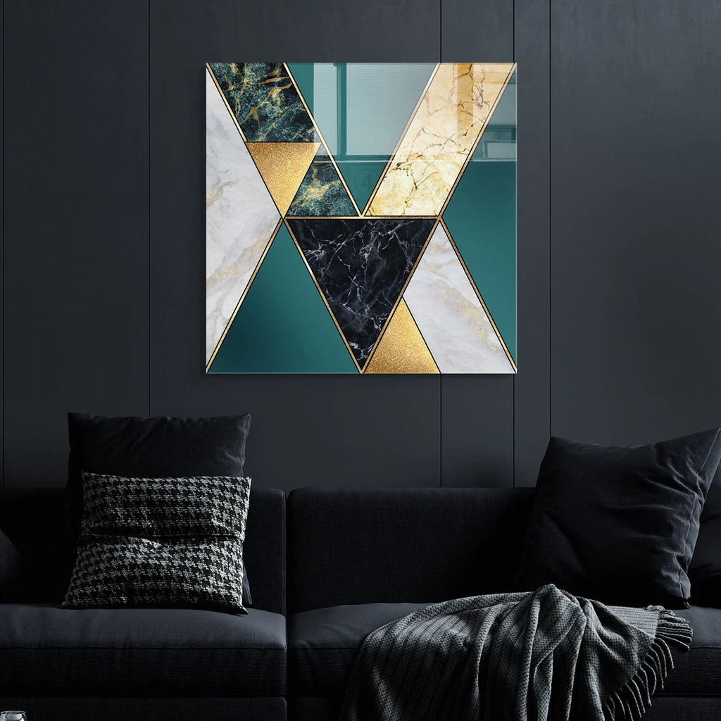 Décoration murale en verre citron