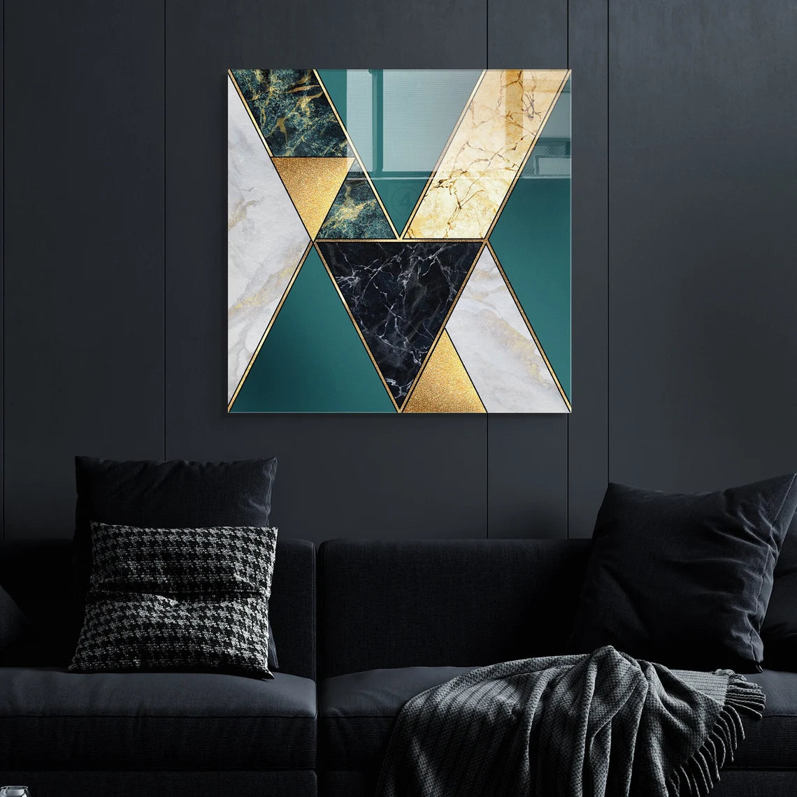 Décoration murale en verre citron