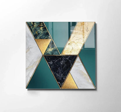Abstract Marble Glass Wall Art - LUXARTDECO