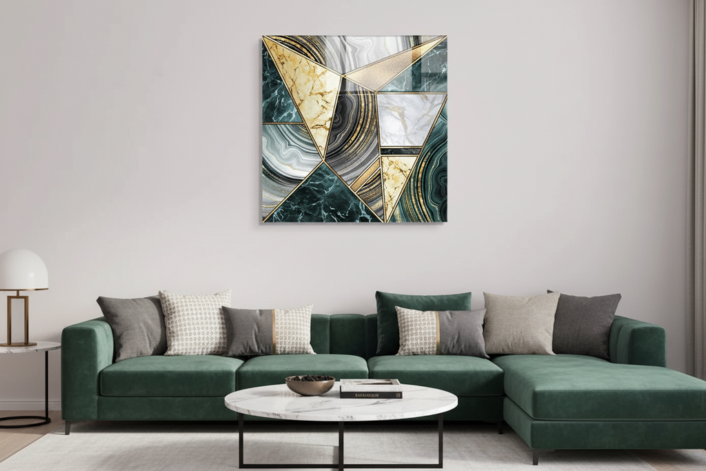 Décoration murale en verre citron