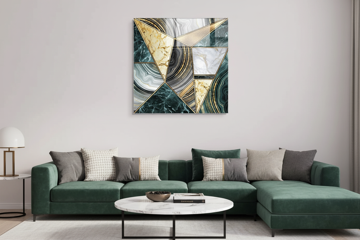 Décoration murale en verre citron