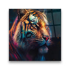 Colorful Tiger Glass Wall Art - LUXARTDECO