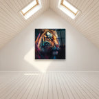 Colorful Tiger Glass Wall Art - LUXARTDECO